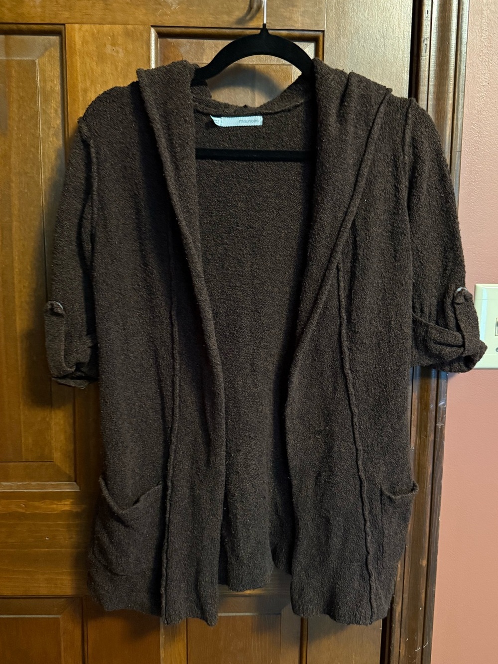 Maurices Brown Short Sleeved Cardigan